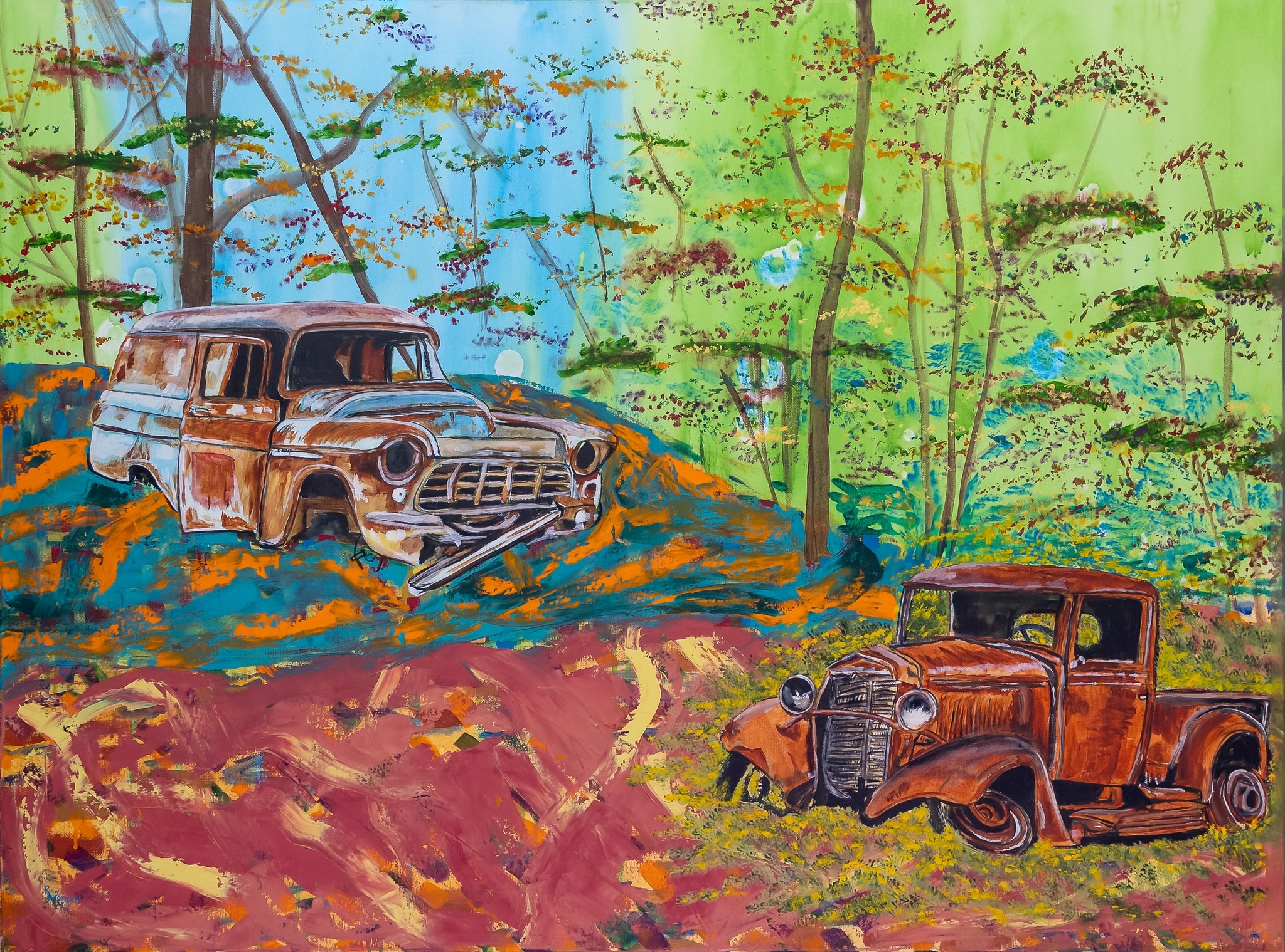 Couple of Rusting Trucks