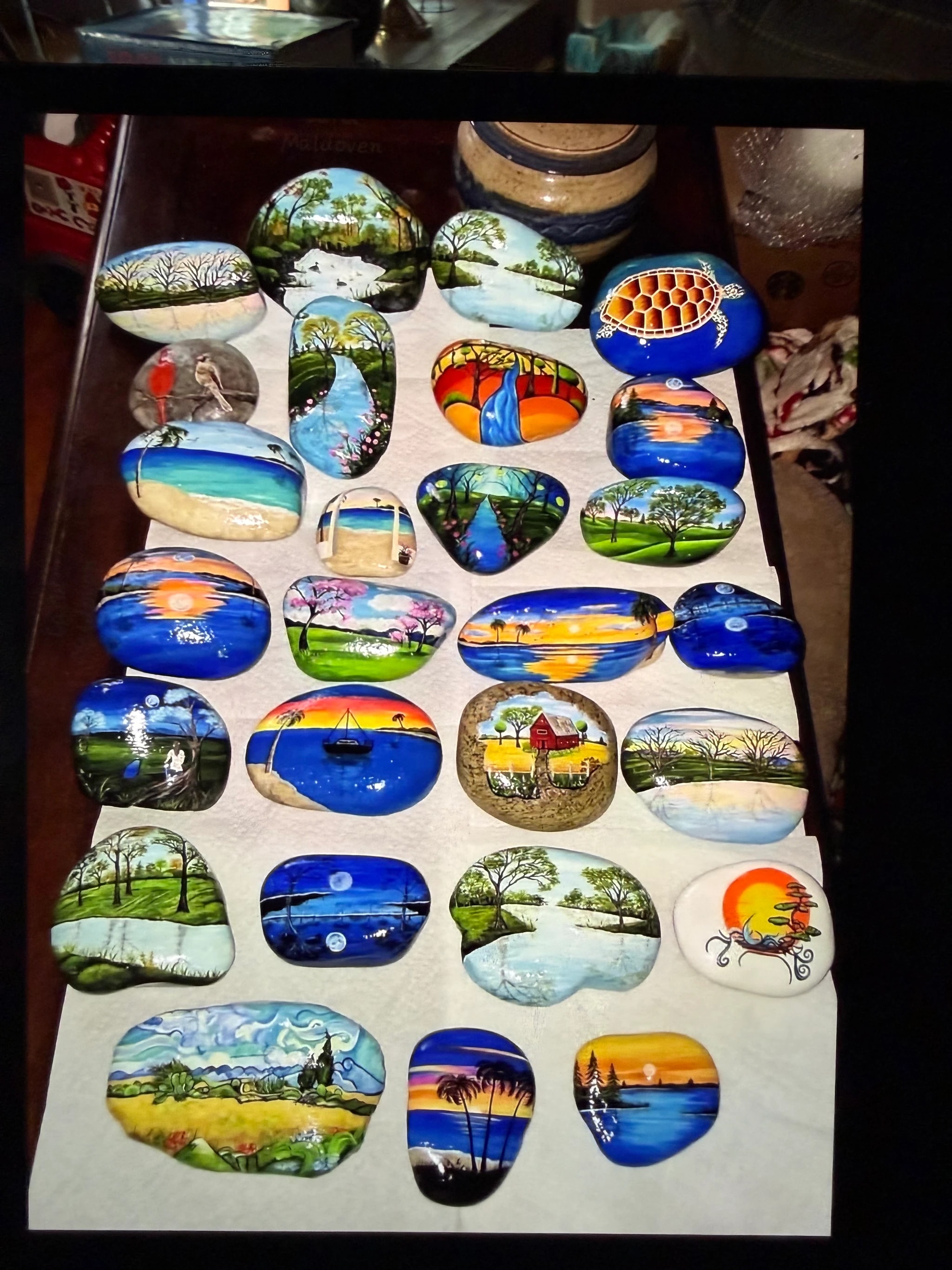 Painted Stone Landscapes