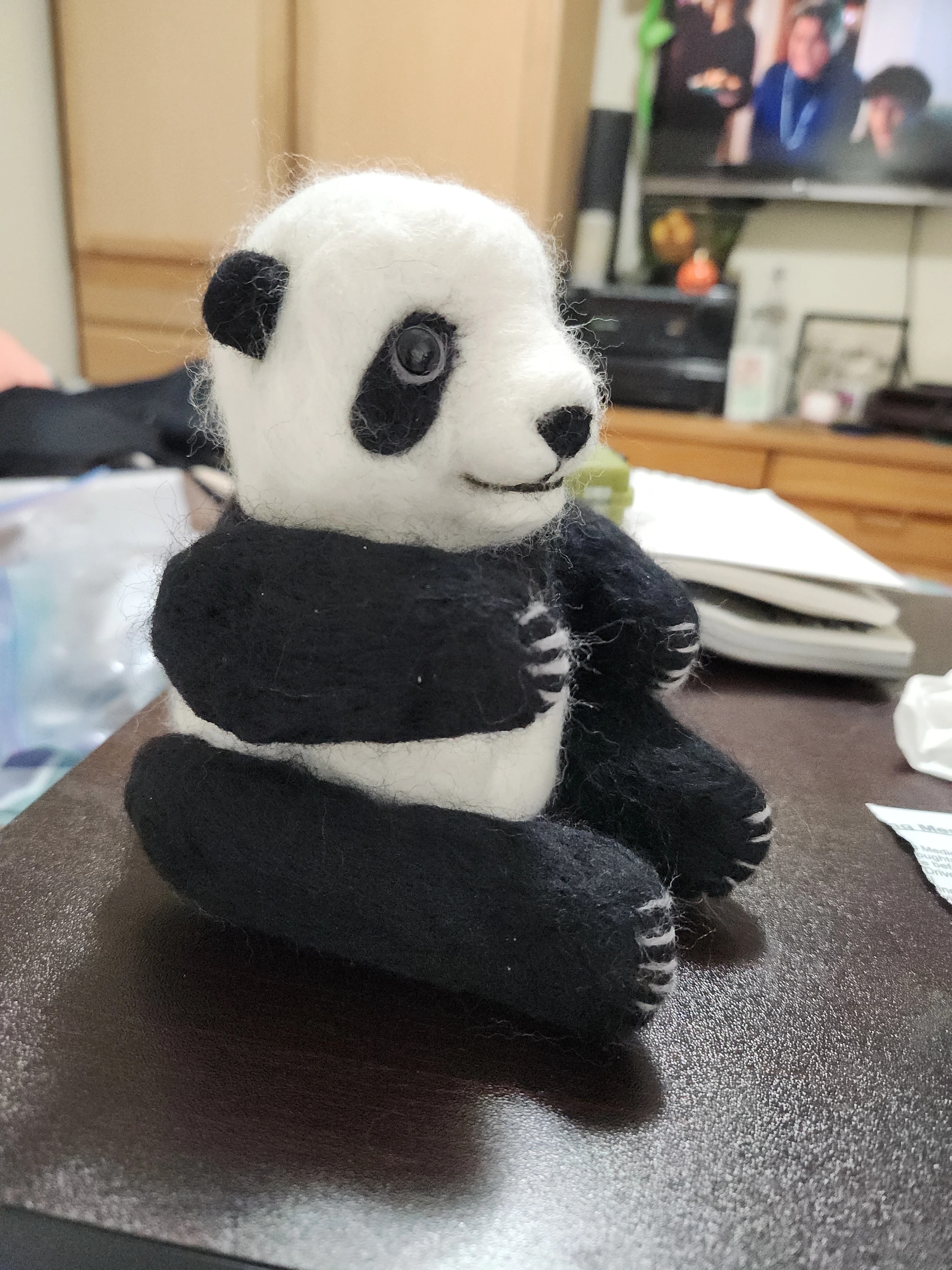 Felted Panda Cub