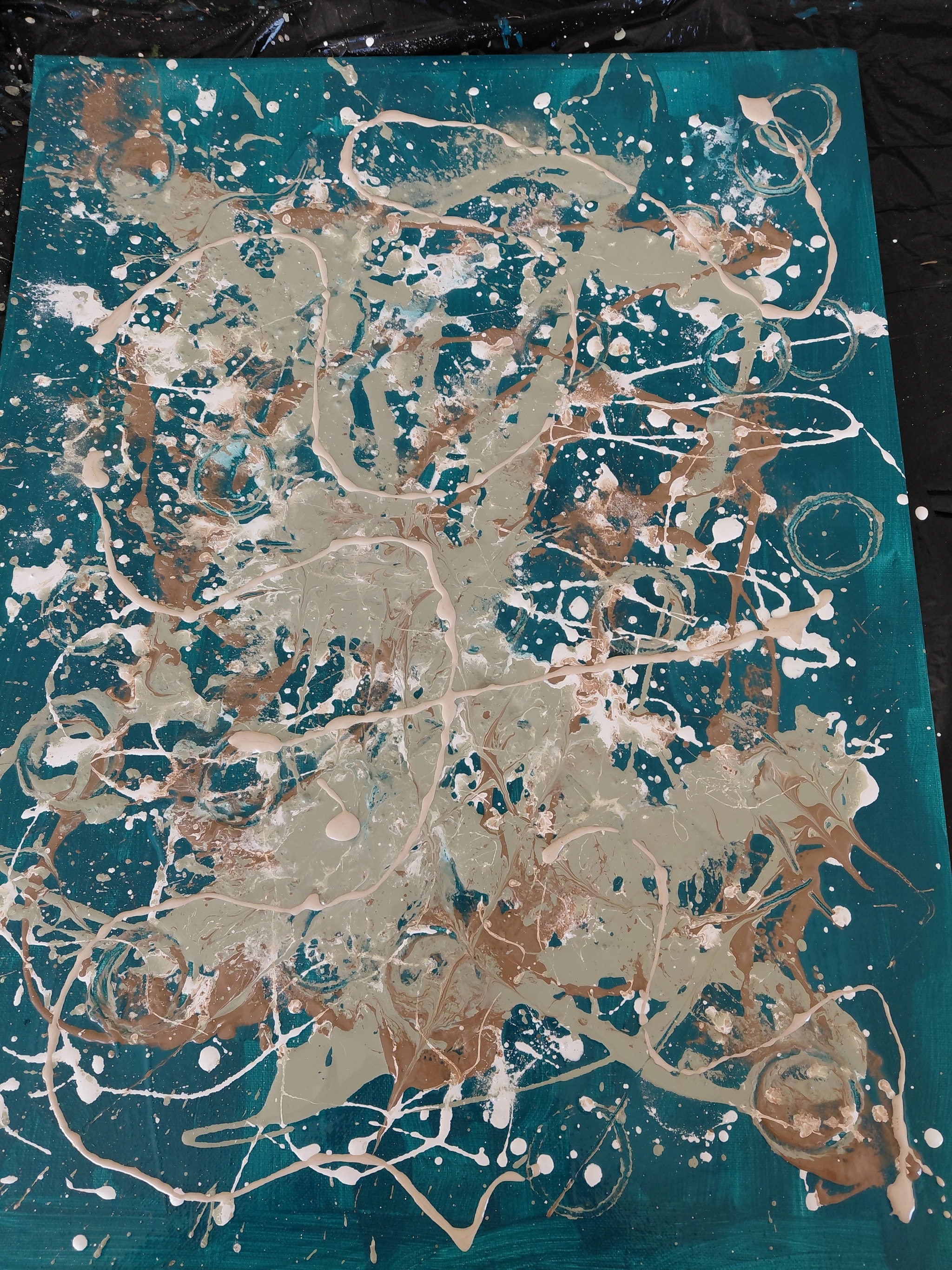 Teal Paint Tangle