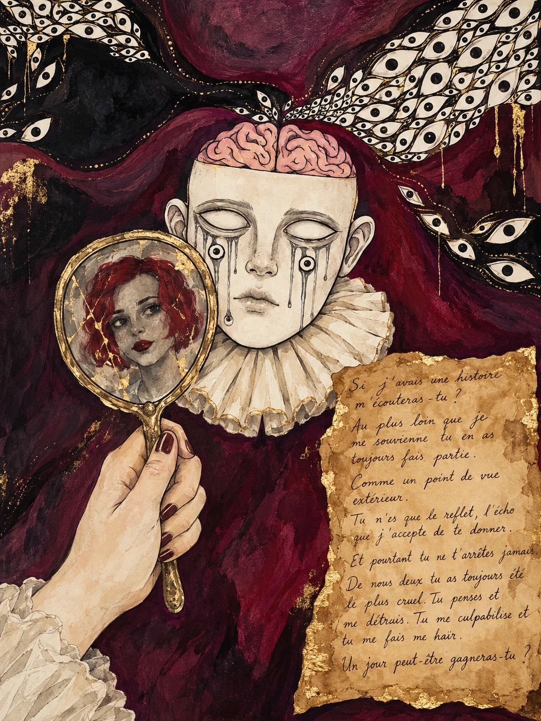 Tearful Mirror Reflection