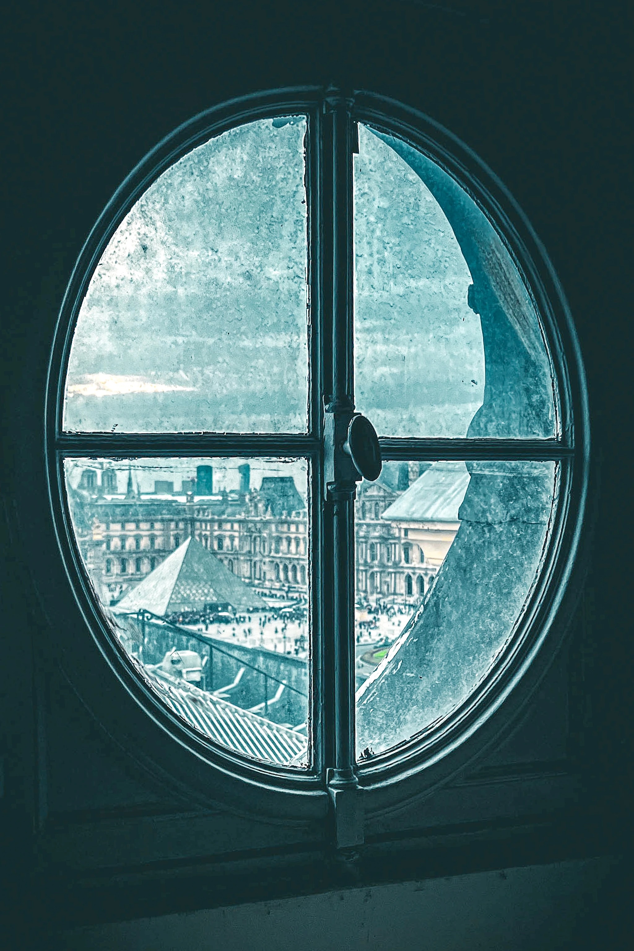 Frosted Paris Window