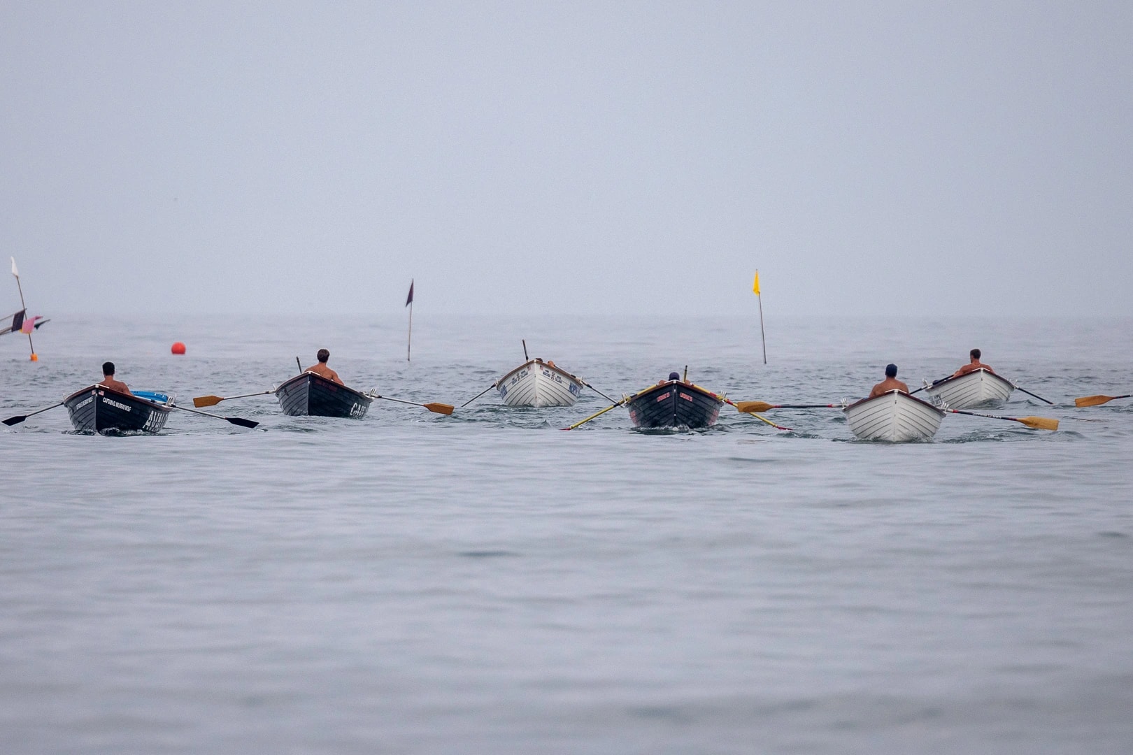Rowboats on Open Water