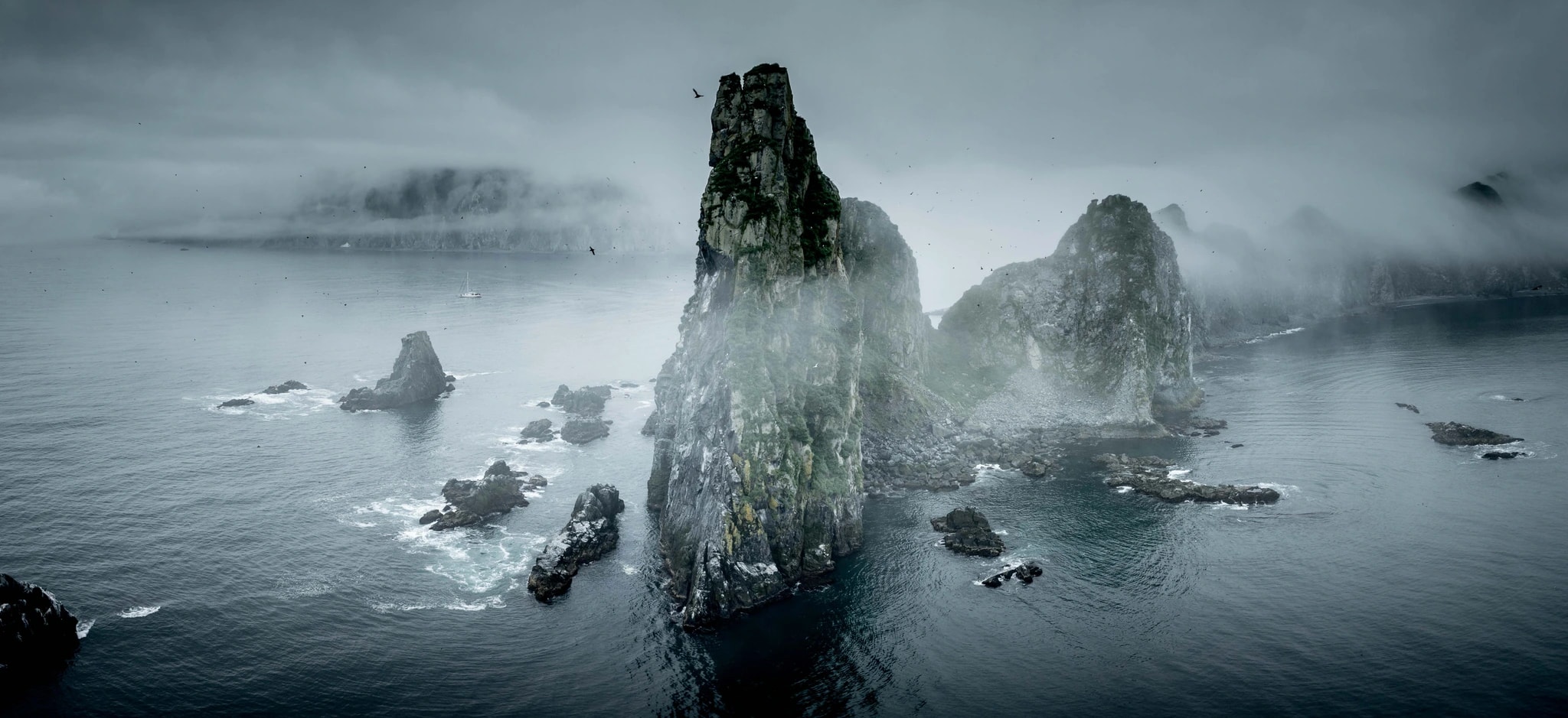 Misty Russia Seascape