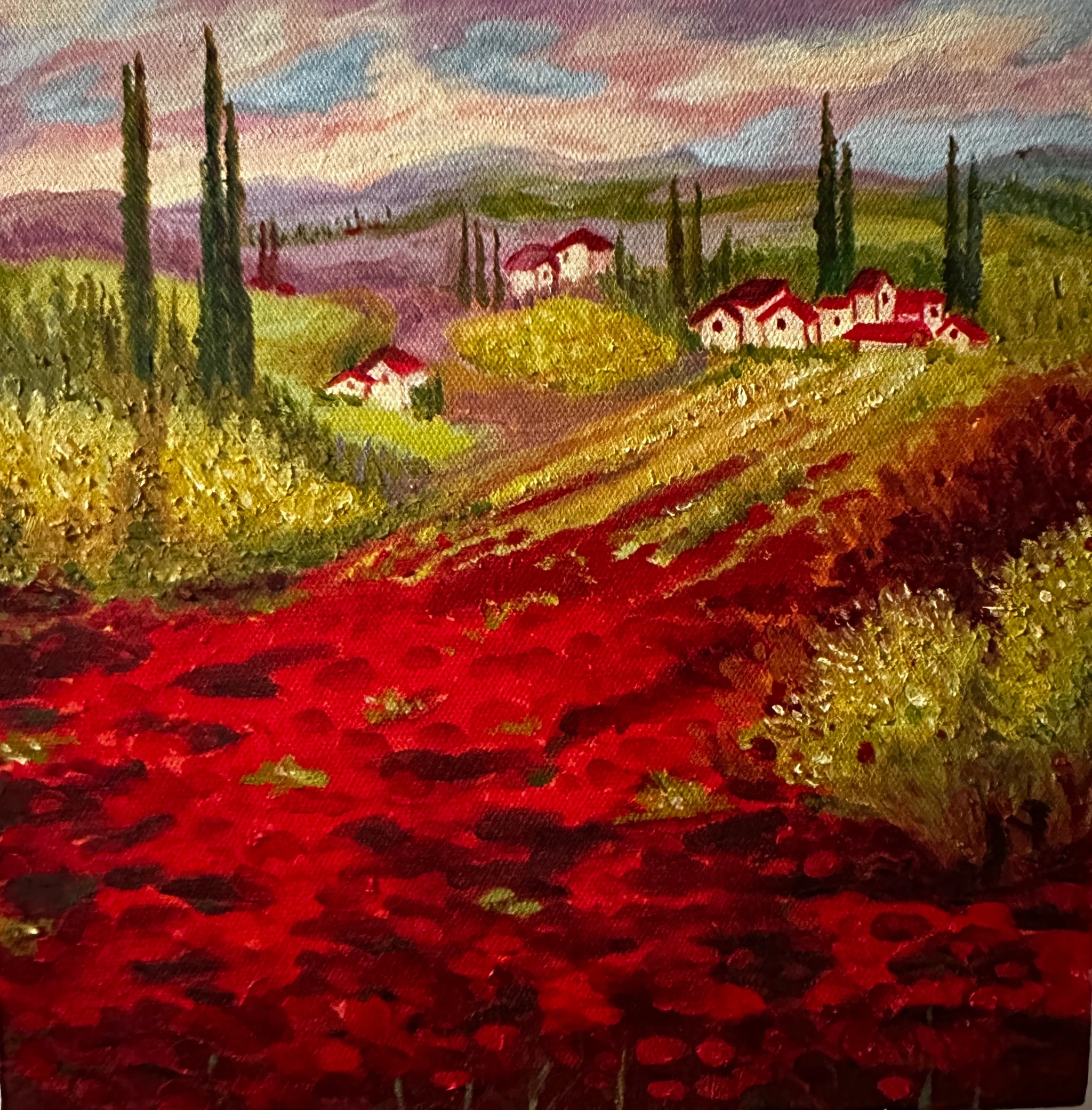 Poppy Fields in Tuscany