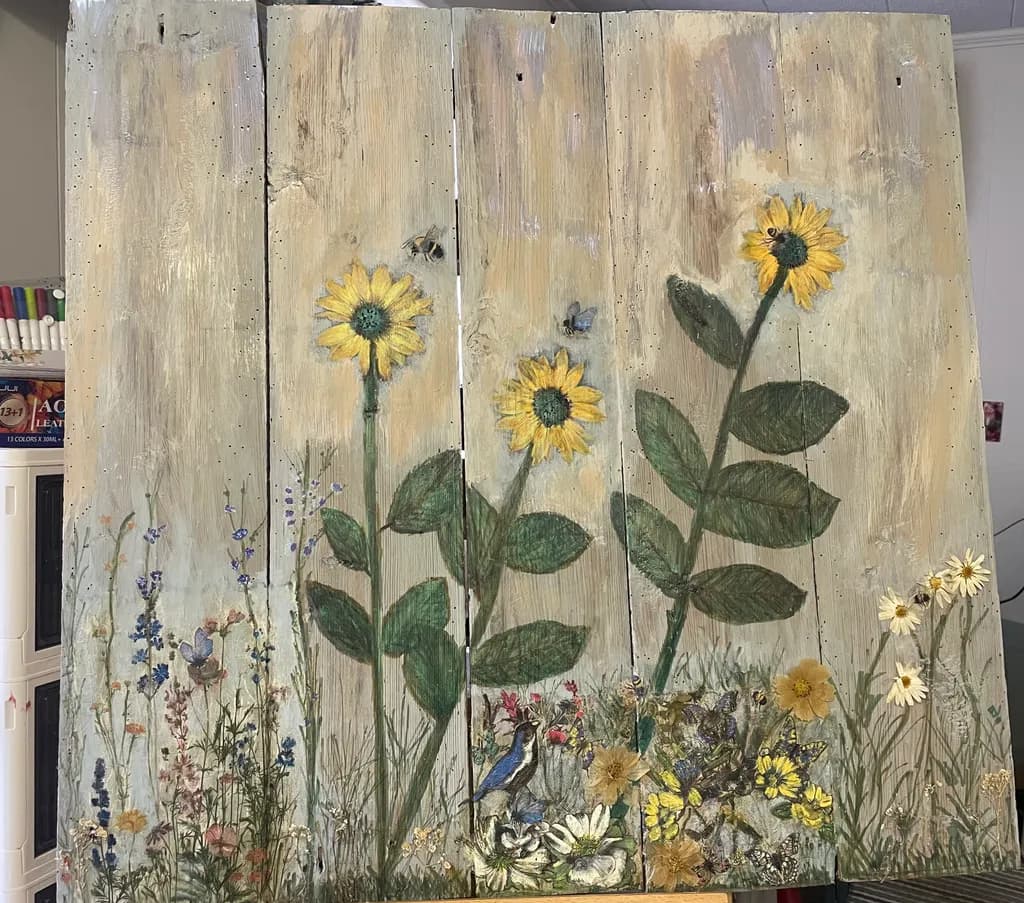 Sunflowers and Songbirds