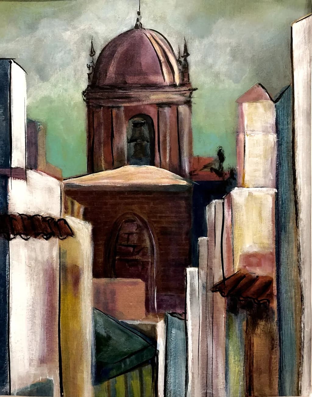Whispers of the Dome: A Colorful Urban Reverie