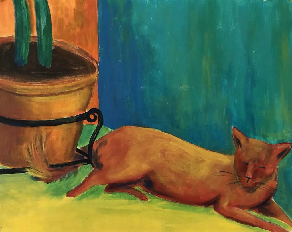 Orange Cat Recline