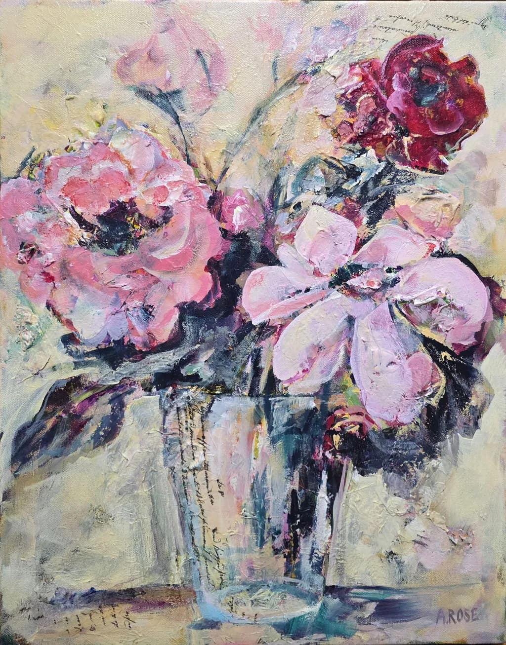 Pinks in Glass