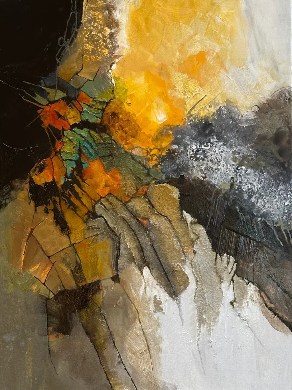 Vibrant Harmony: An Abstract Journey Through Color and Texture