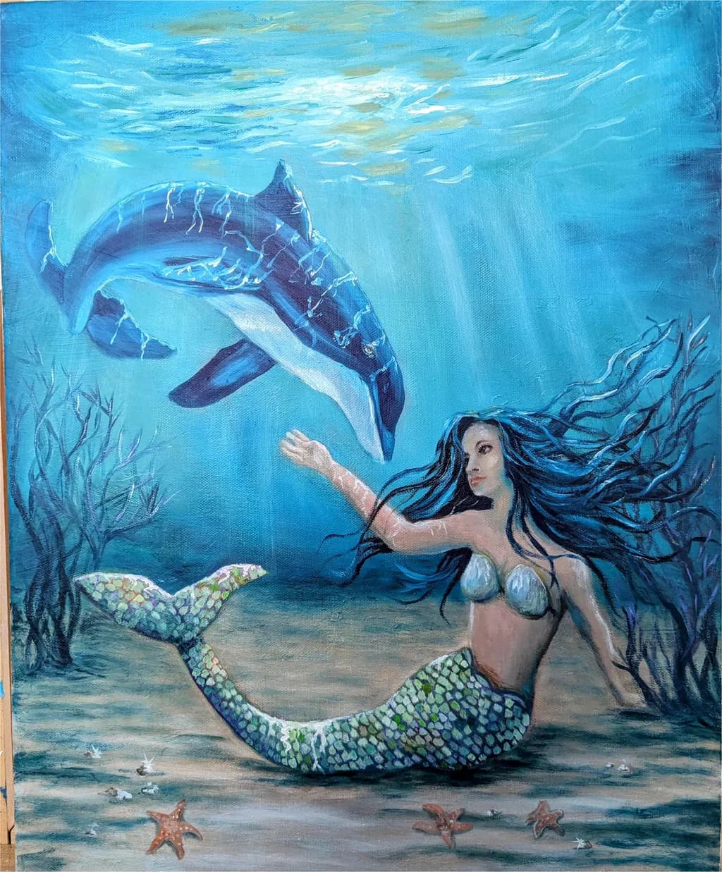 Mermaid with Dolphin