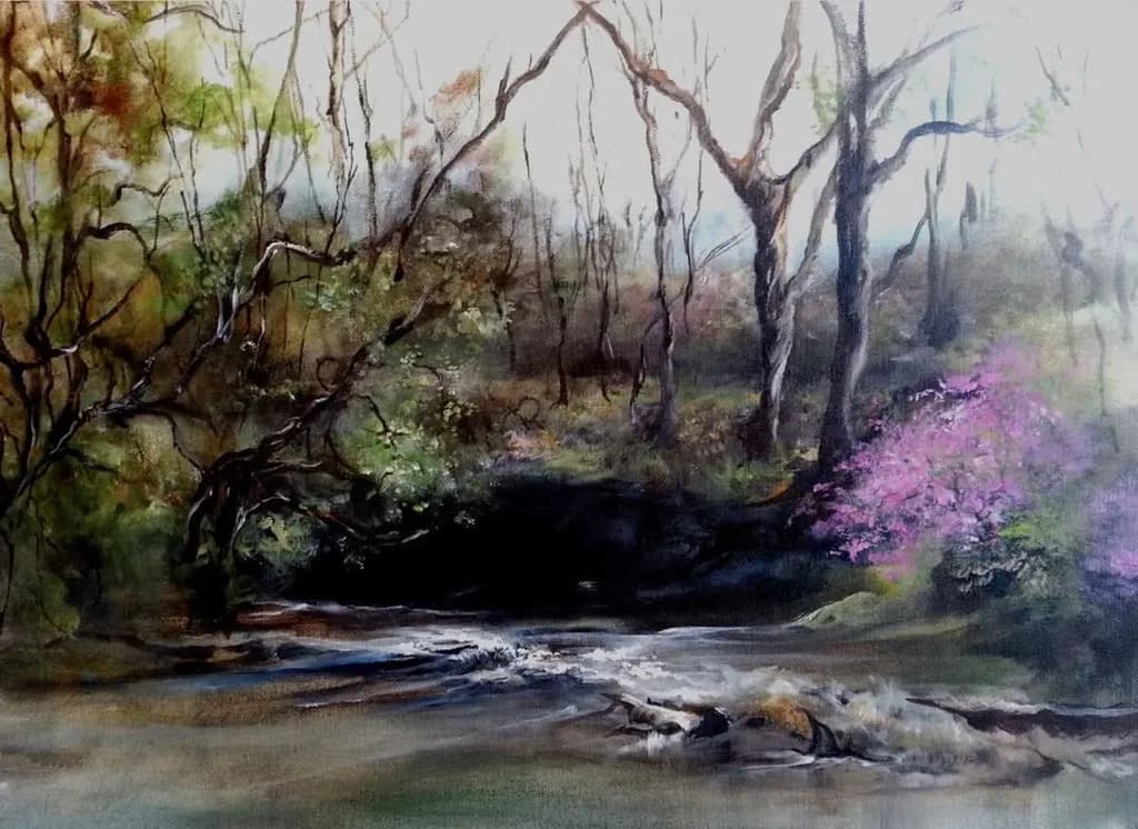 Blossom by the Forest Stream