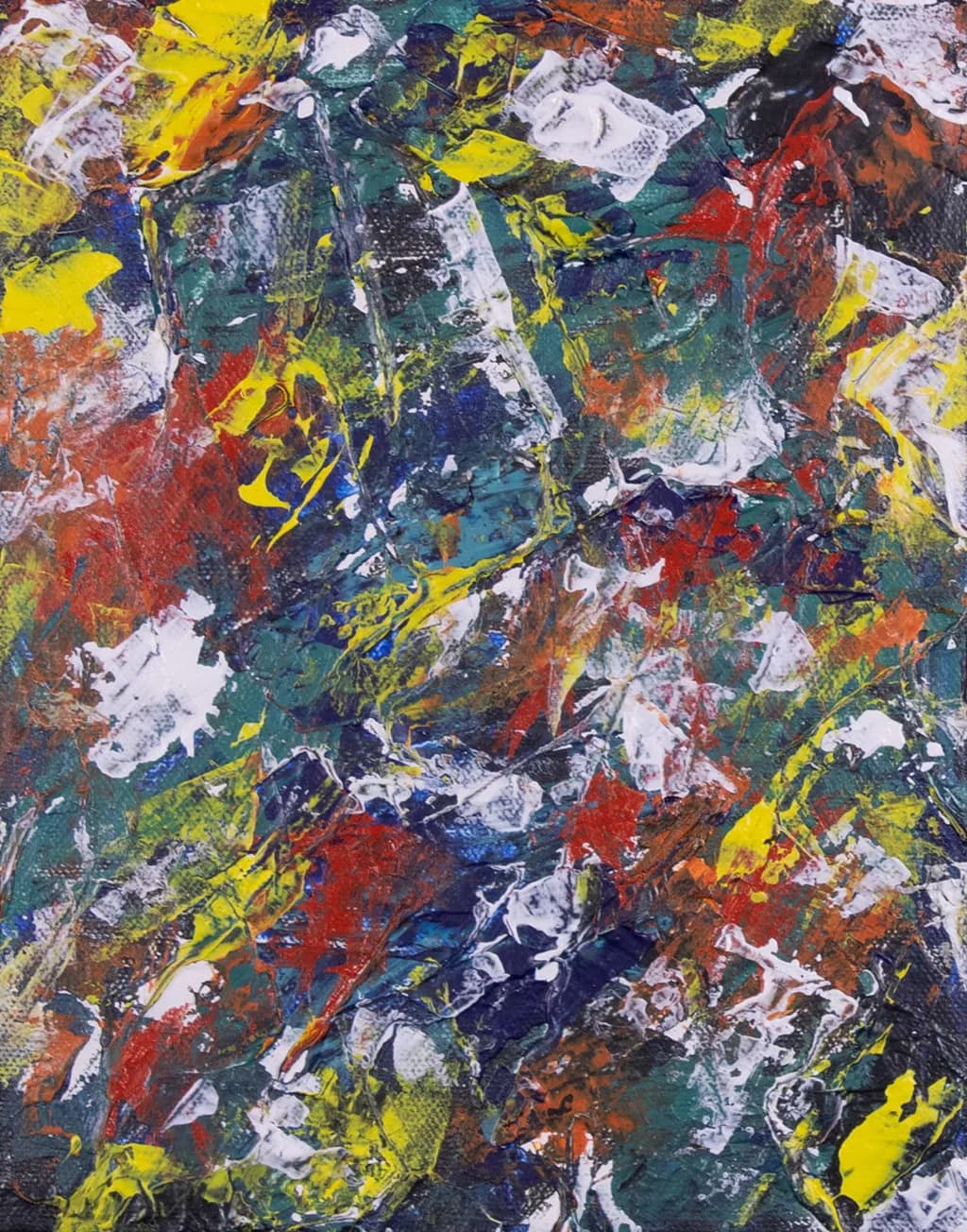 Vibrant Chaos: An Abstract Journey Through Color and Texture