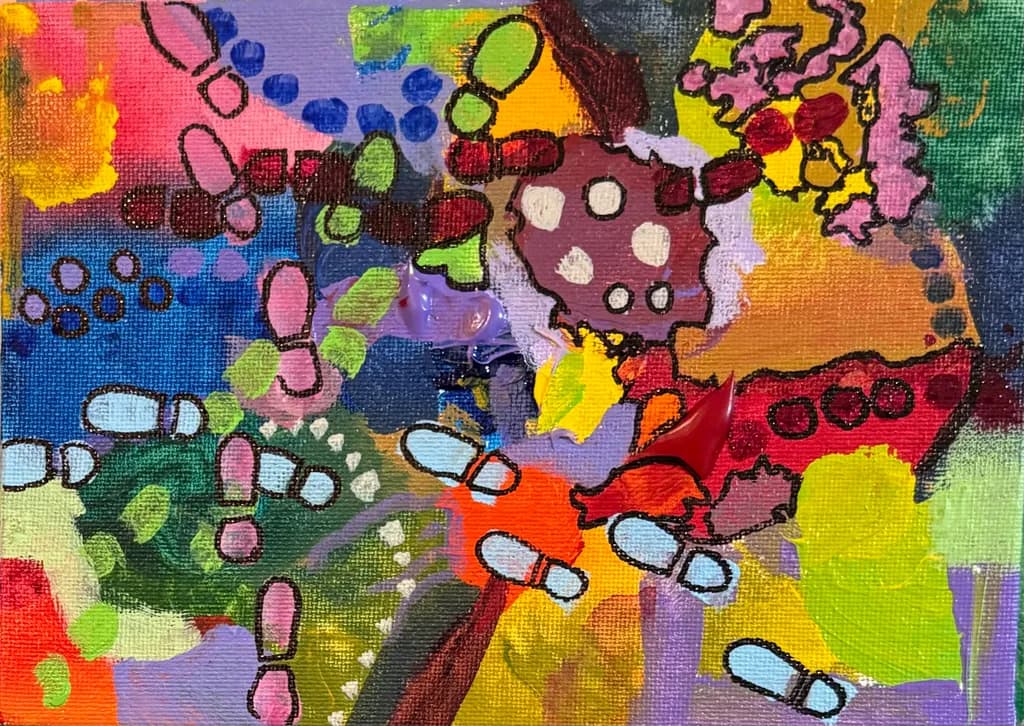 Colorful Footprint Pattern