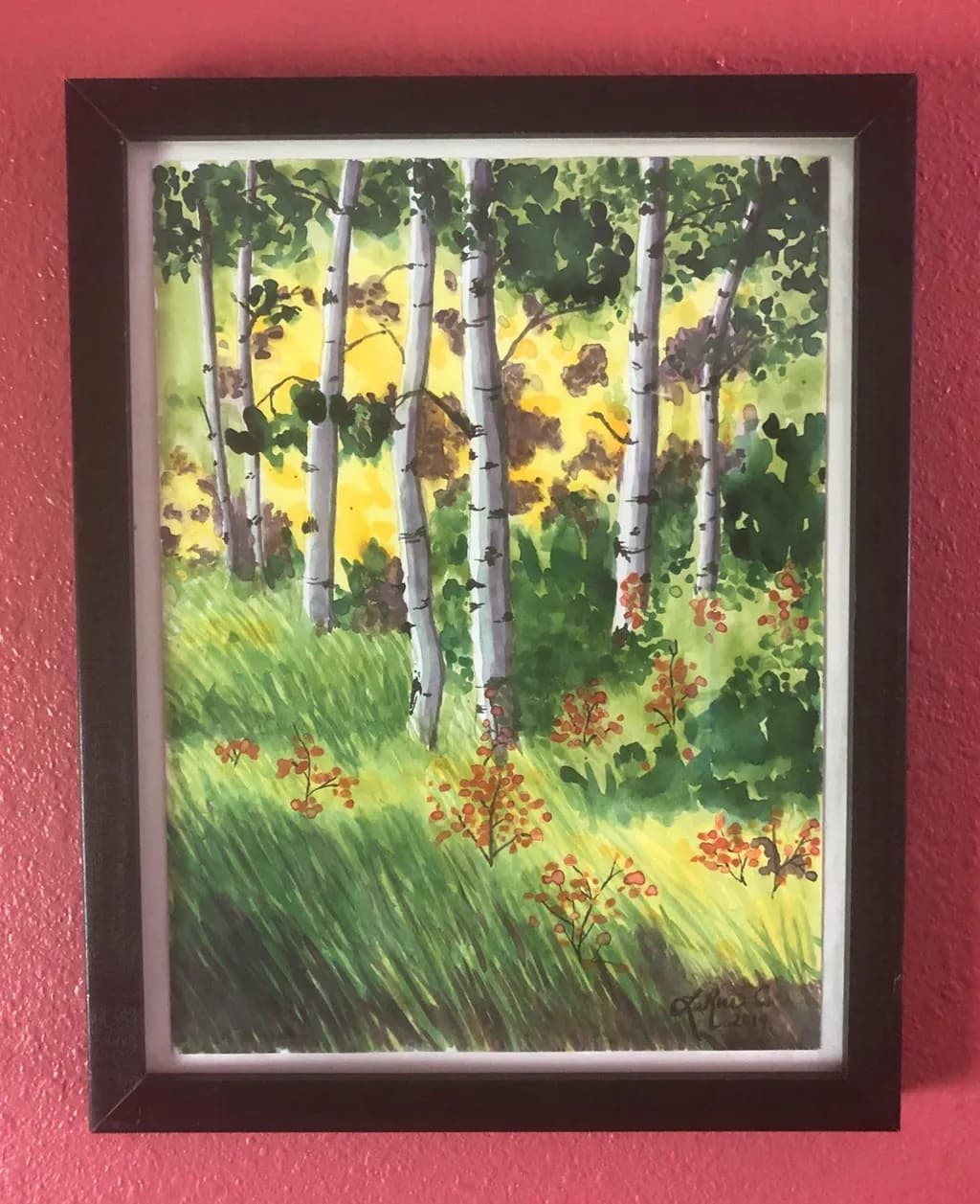 Sunlit Birch Grove