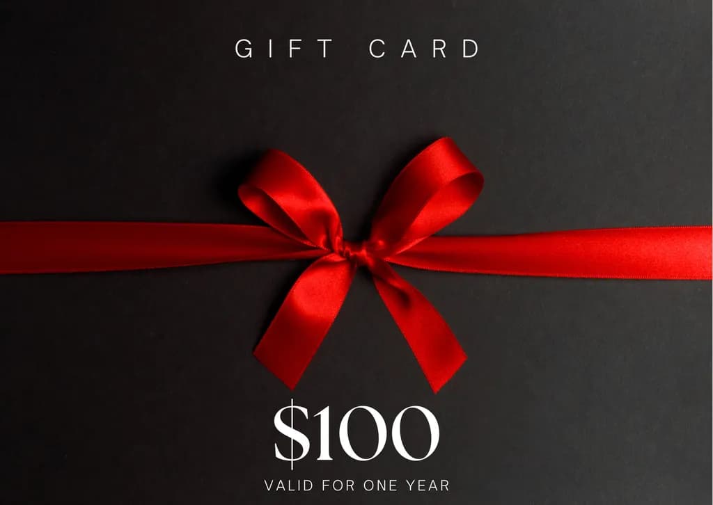 Elegant $100 Gift Card with Red Ribbon - Perfect for Any Occasion