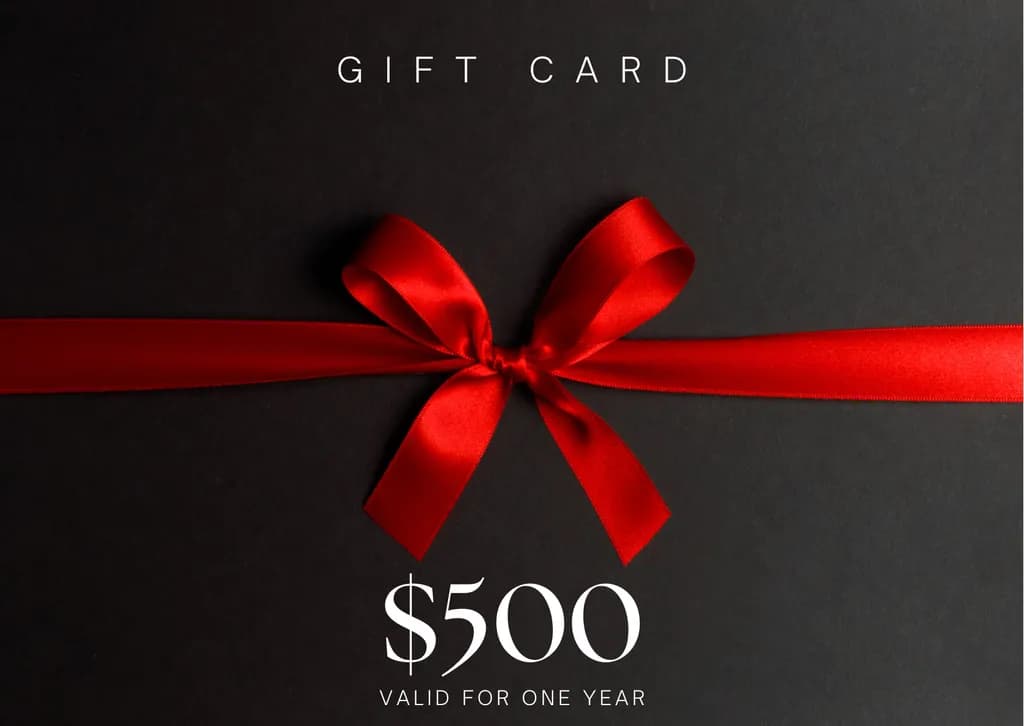 Elegant $500 Gift Card with Red Ribbon - Perfect for Any Occasion