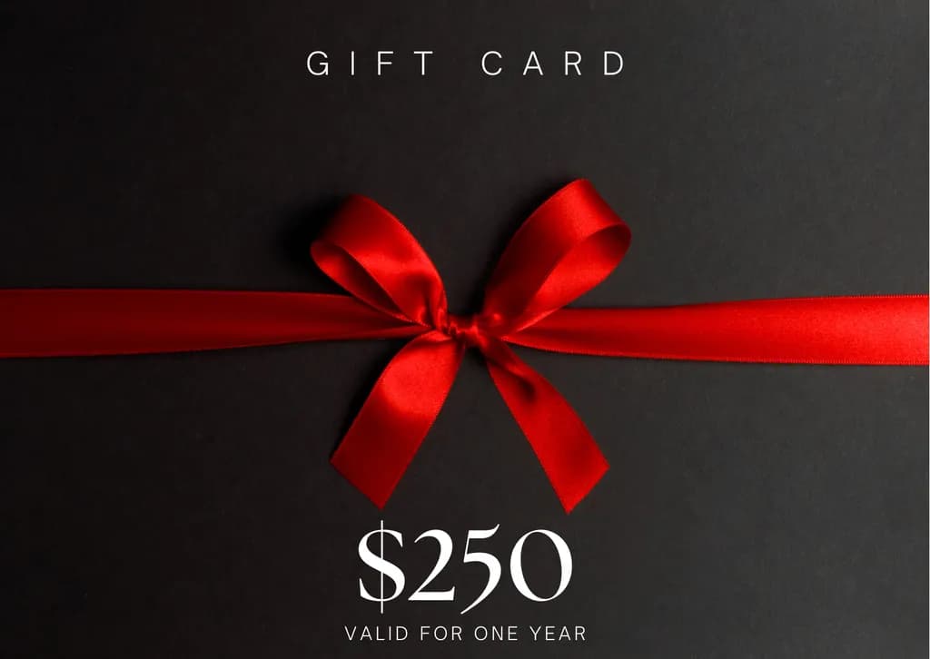 Elegant Red Ribbon Gift Card - $250 for Celebrations and Special Occasions