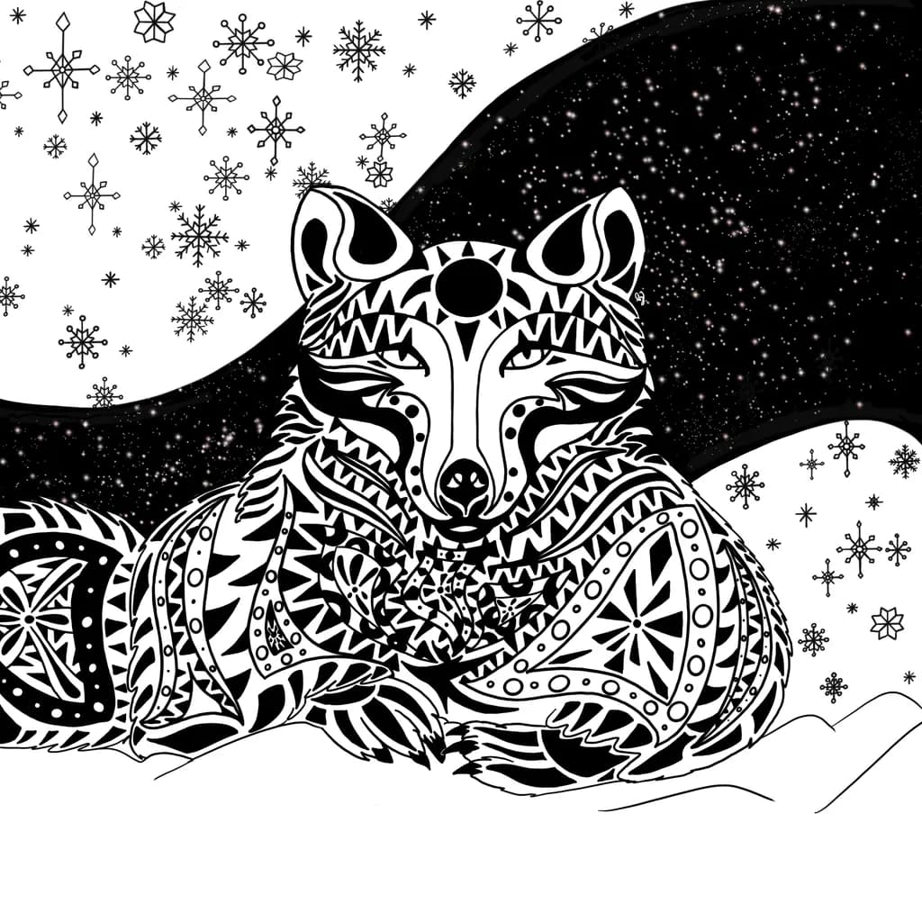 Whispers of Winter: The Enigmatic Arctic Fox in Monochrome Majesty