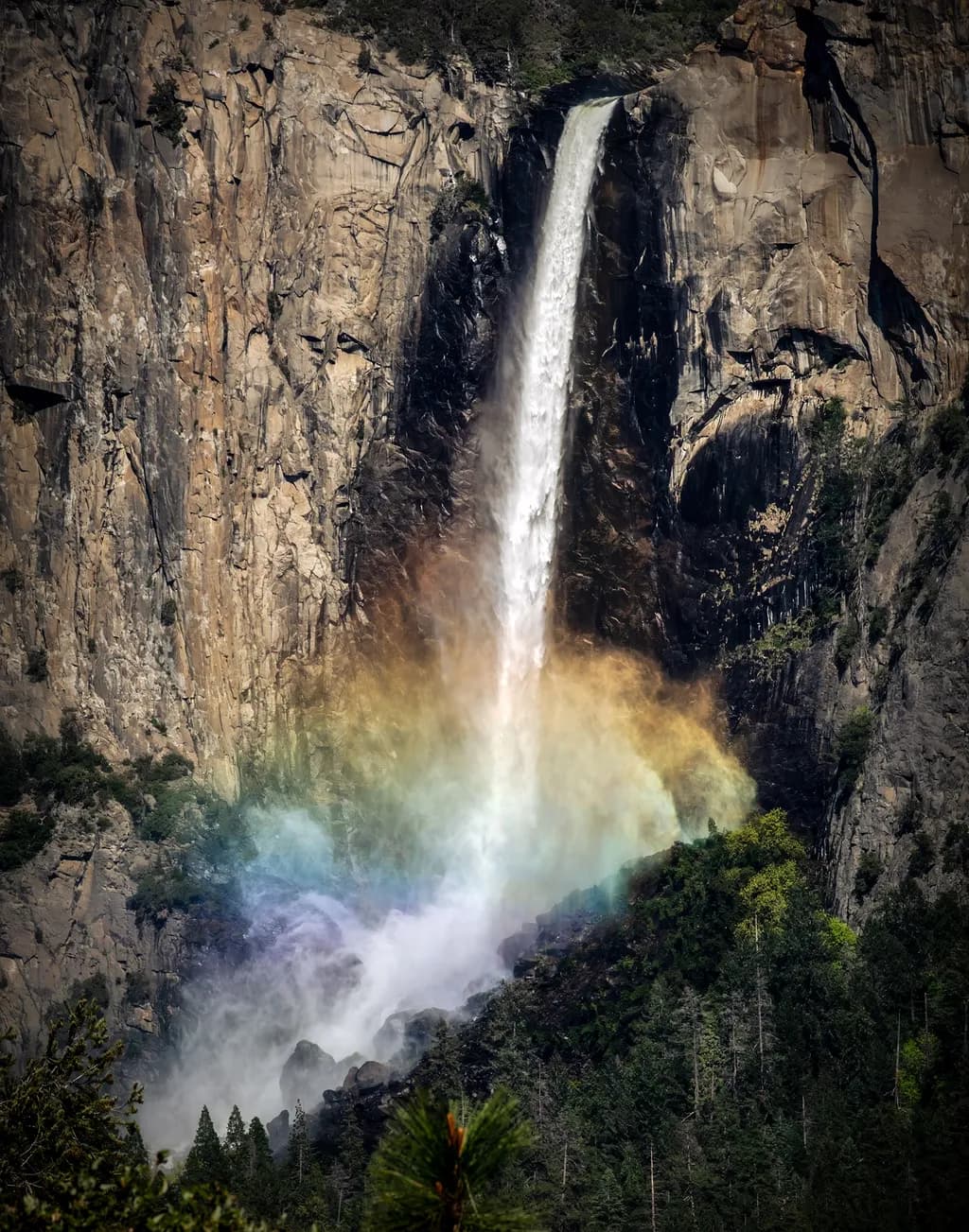 Rainbow Bridalveil Fall