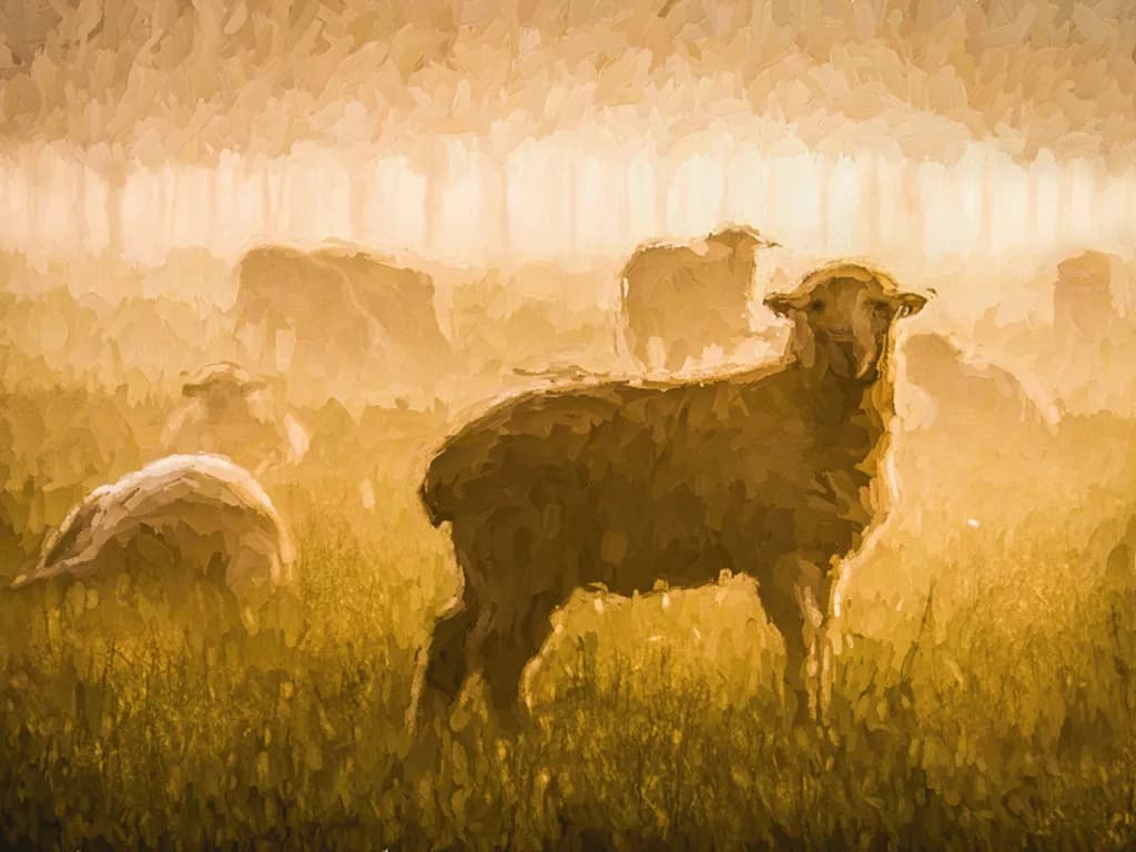 Golden Meadow Sheep