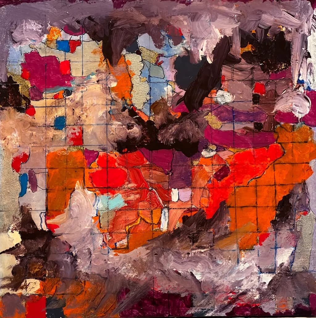 Vibrant Chaos: A Layered Journey Through Abstract Textures