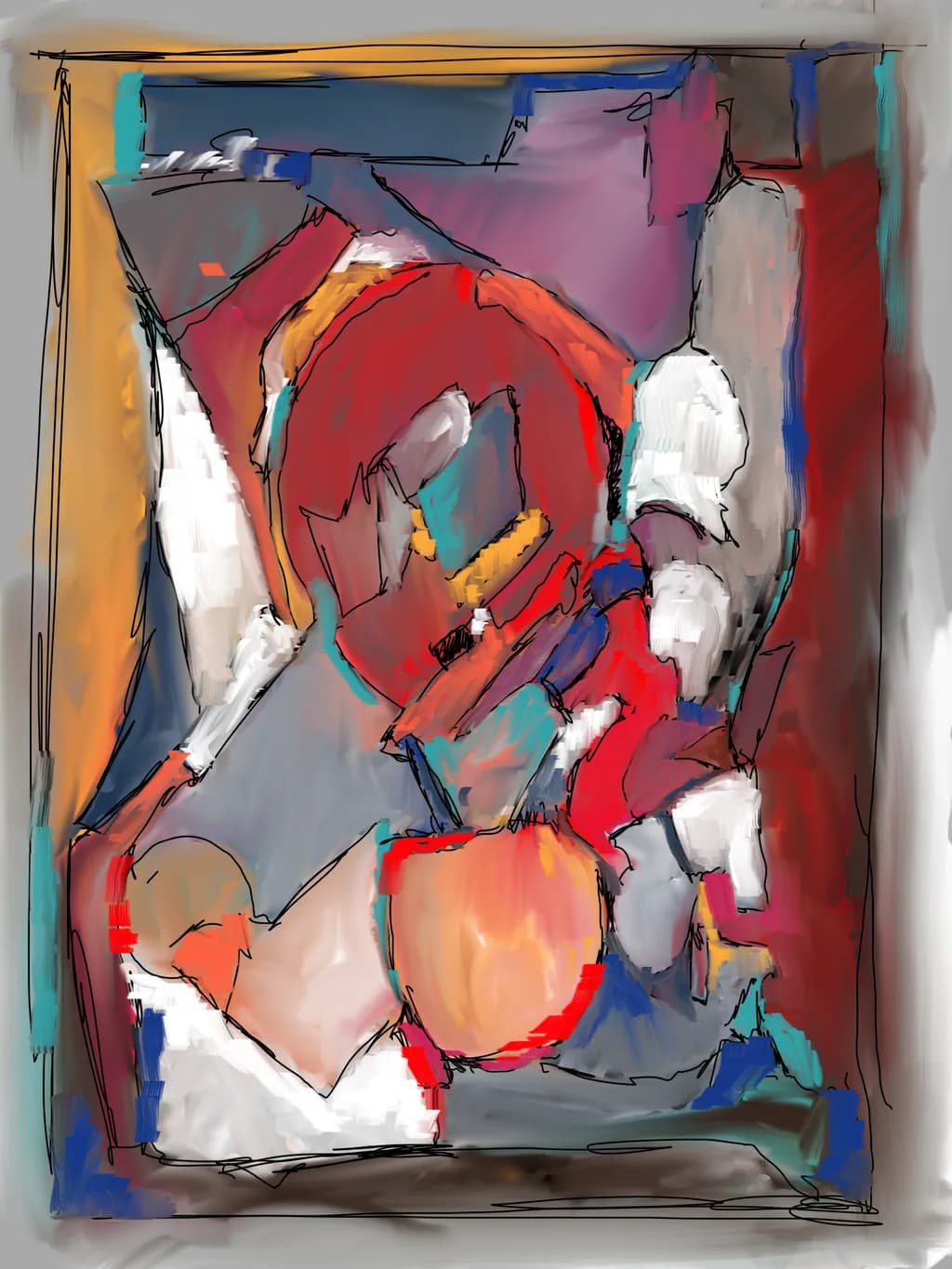 Vibrant Echoes: An Abstract Journey Through Color and Form