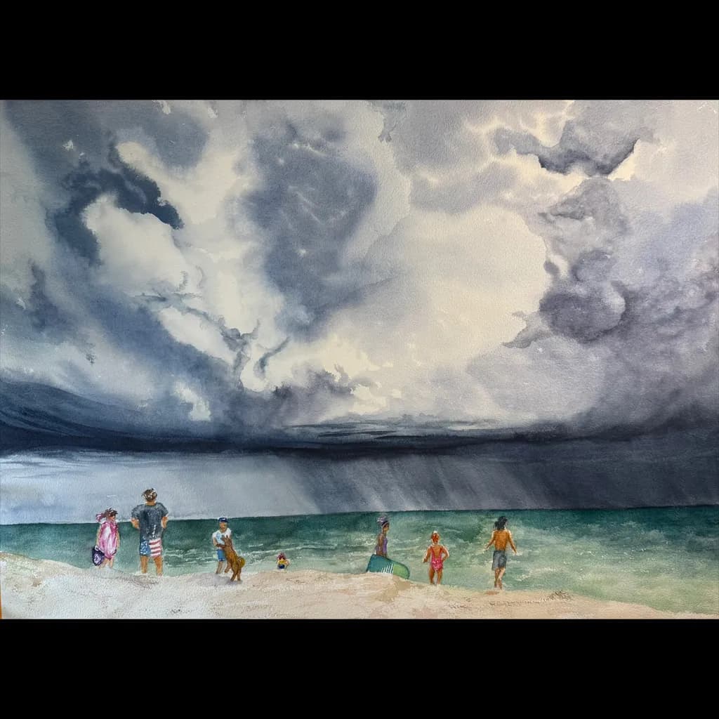 Whispers of the Storm: A Beachside Encounter with Nature's Majesty
