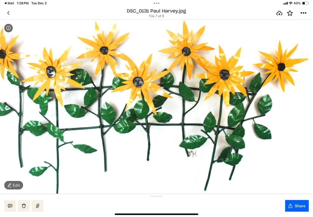 Yellow Flowers Sculpture