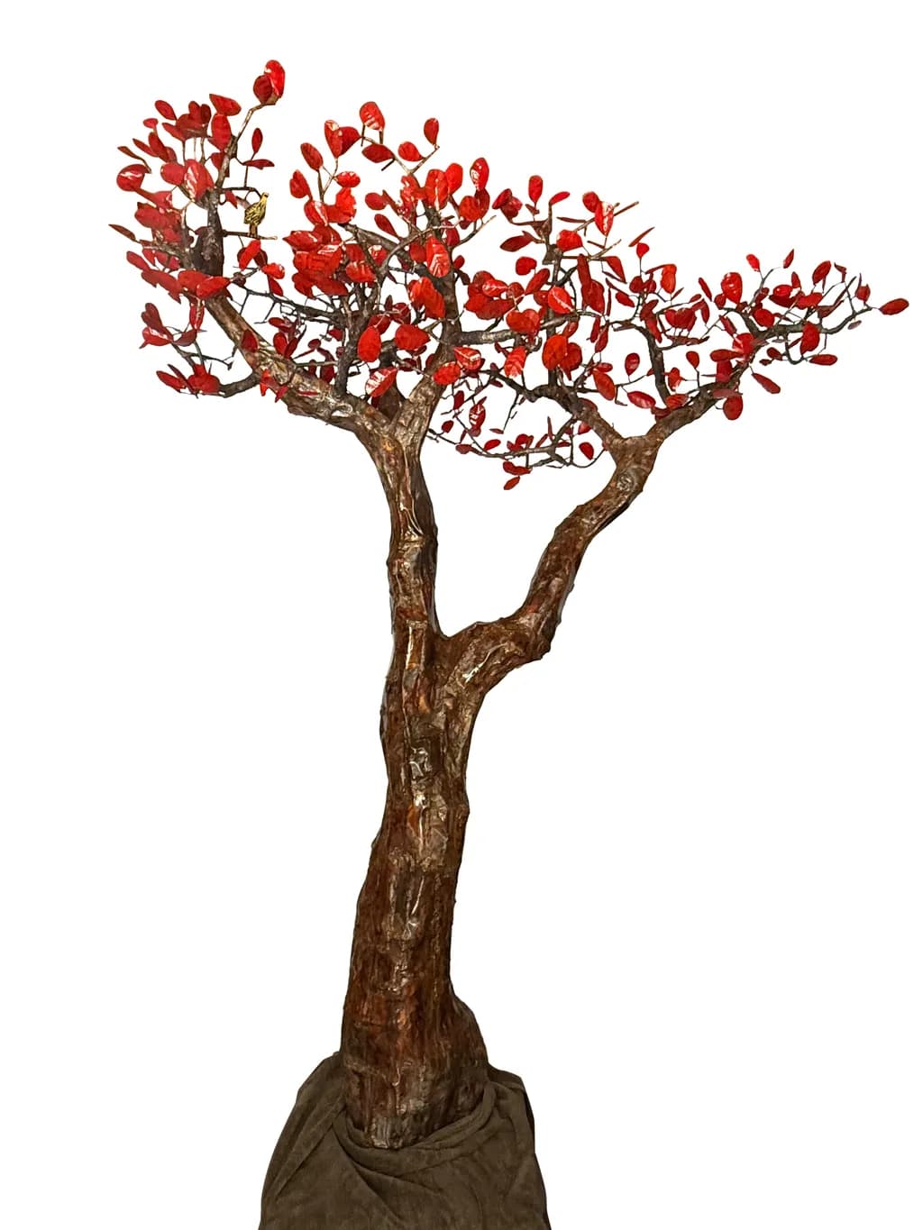 Red Leaf Tree Sculpture