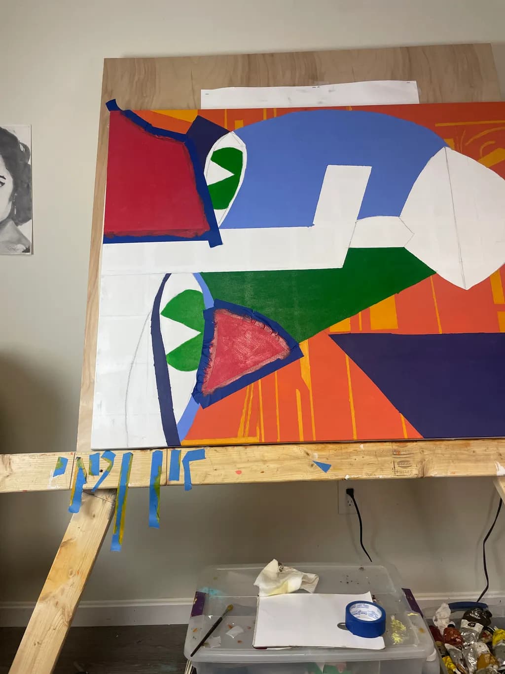 Vibrant Geometric Harmony: A Bold Exploration of Color and Form in Contemporary Art