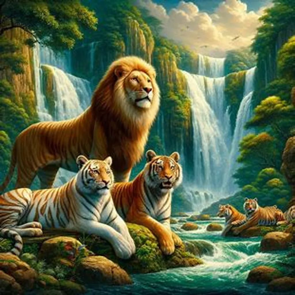 Jungle Lions and Tigers