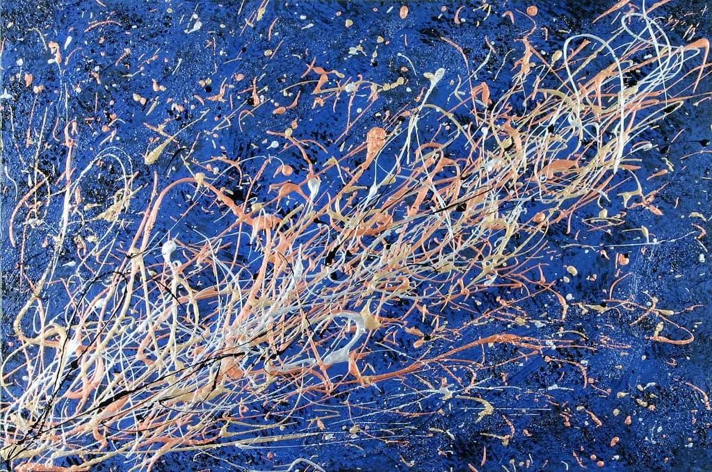 Vibrant Chaos: A Dynamic Dance of Color and Texture in Abstract Art