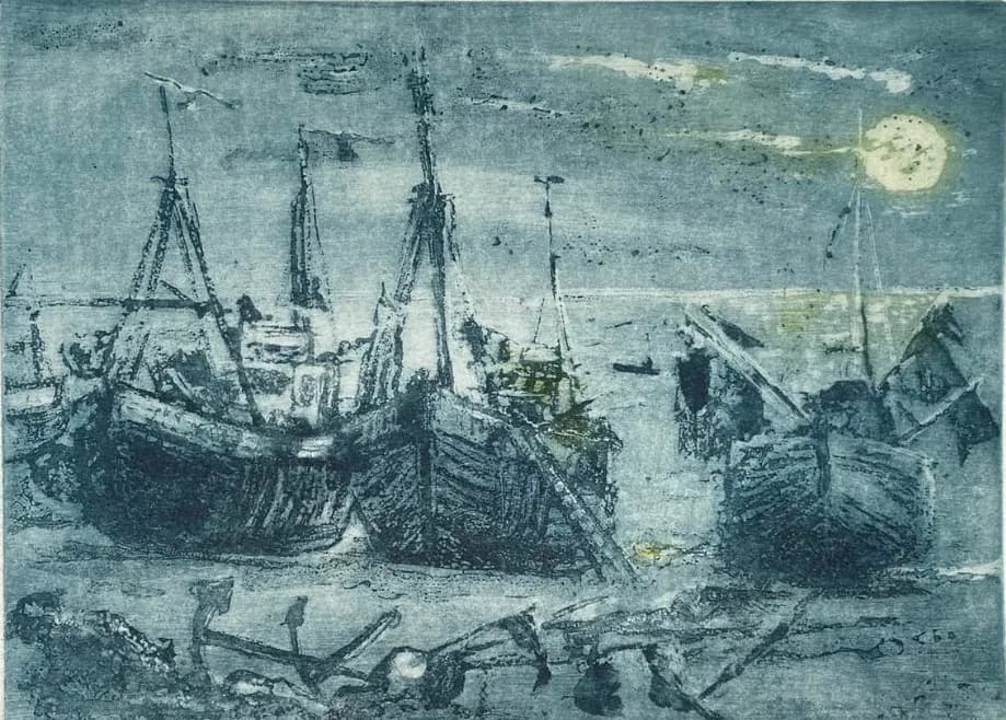 Moonlit Harbor: A Witty Voyage Through Nighttime Waters