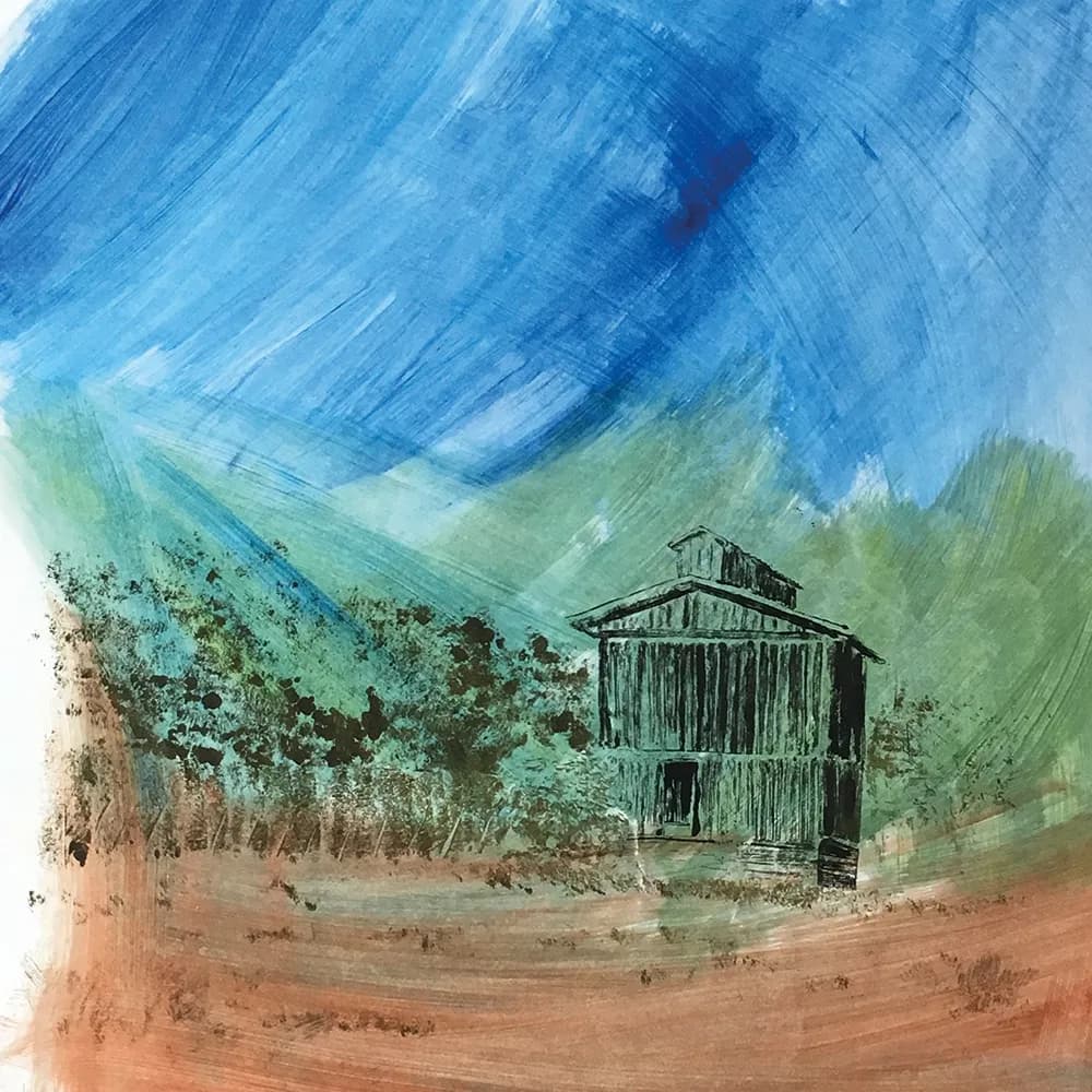 Whimsical Whispers of a Weathered Barn: A Playful Journey Through Nature's Palette