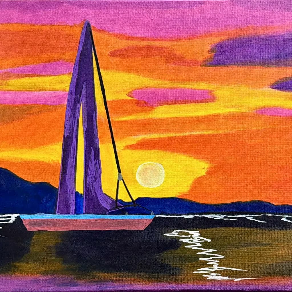 Sunset Sailboat Silhouette
