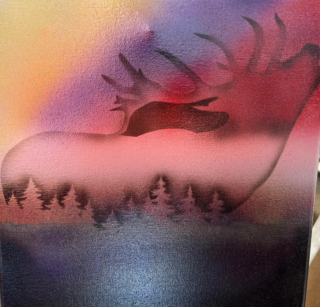 Moose Silhouette Sunset