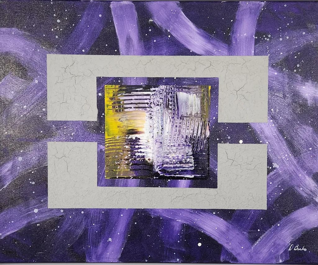 Cosmic Harmony: A Dance of Purple and Light