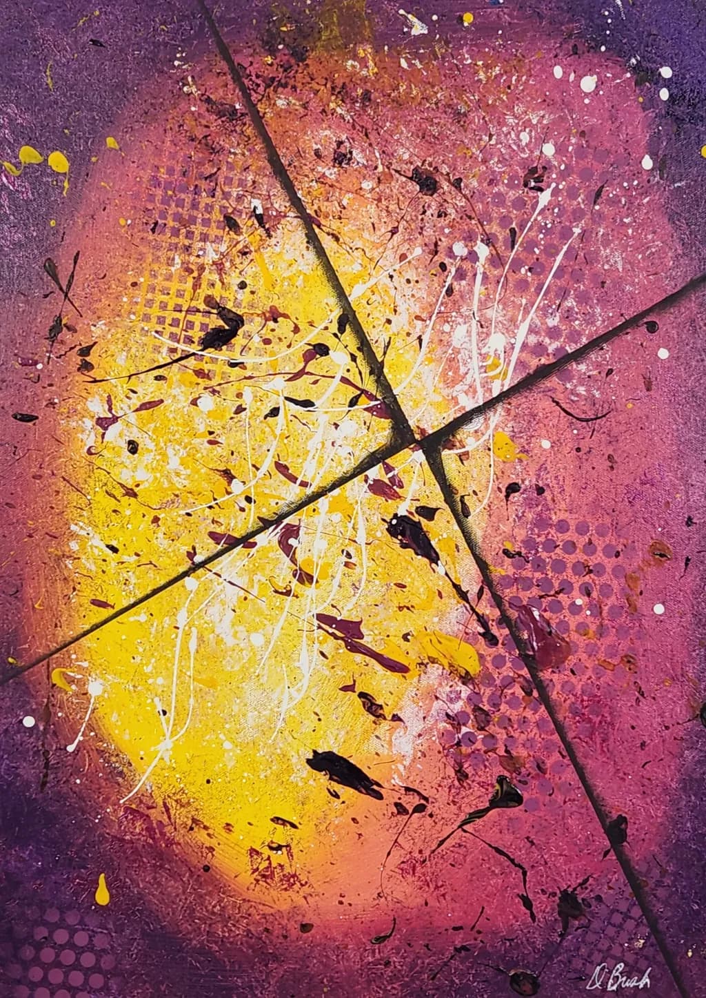 Vibrant Dynamics: An Abstract Journey Through Color and Texture