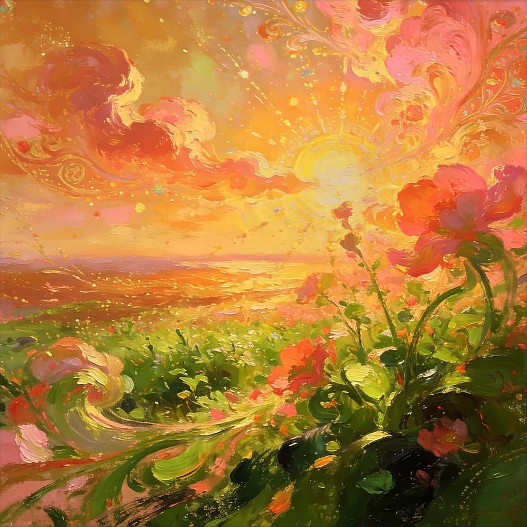 Abstract Spring Solstice Painting