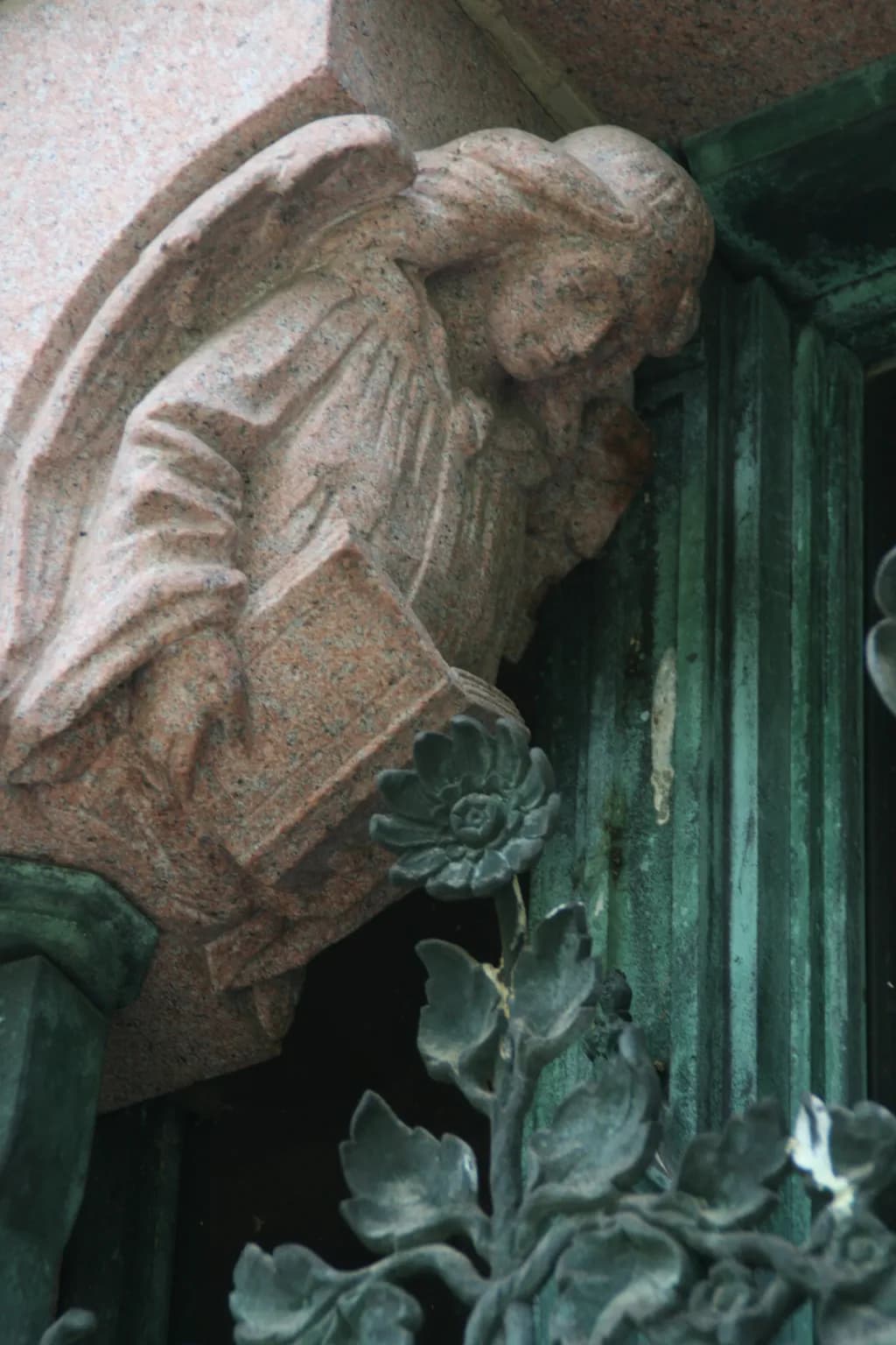 Whispers of Eternity: A Serene Angelic Guardian in Stone
