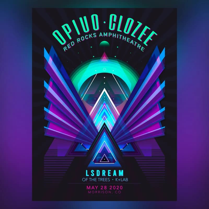 Opio & Clozee Red Rocks Poster