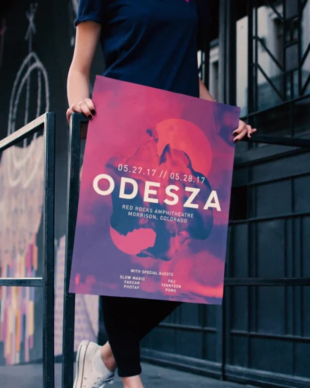 ODESZA Red Rocks Poster