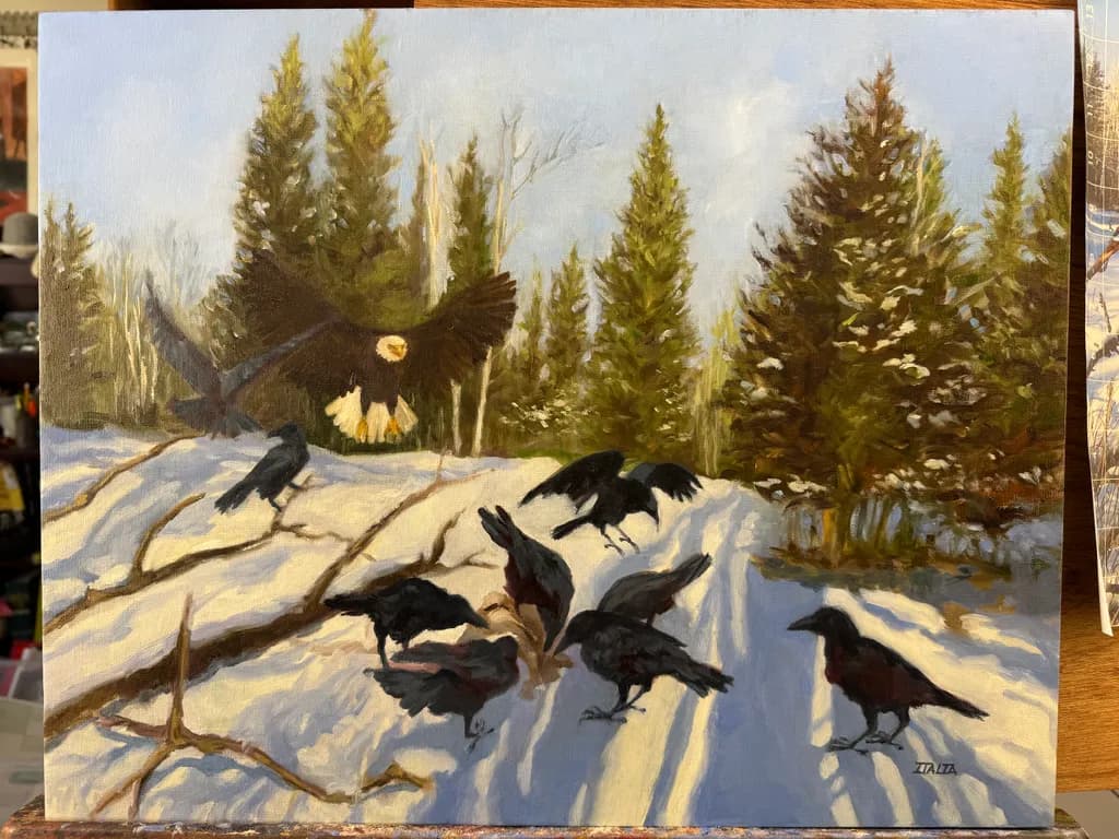 Winter Forest Flock