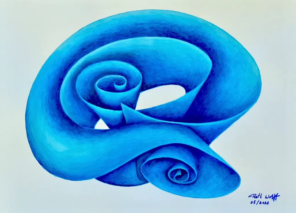 Blue Spiral Form