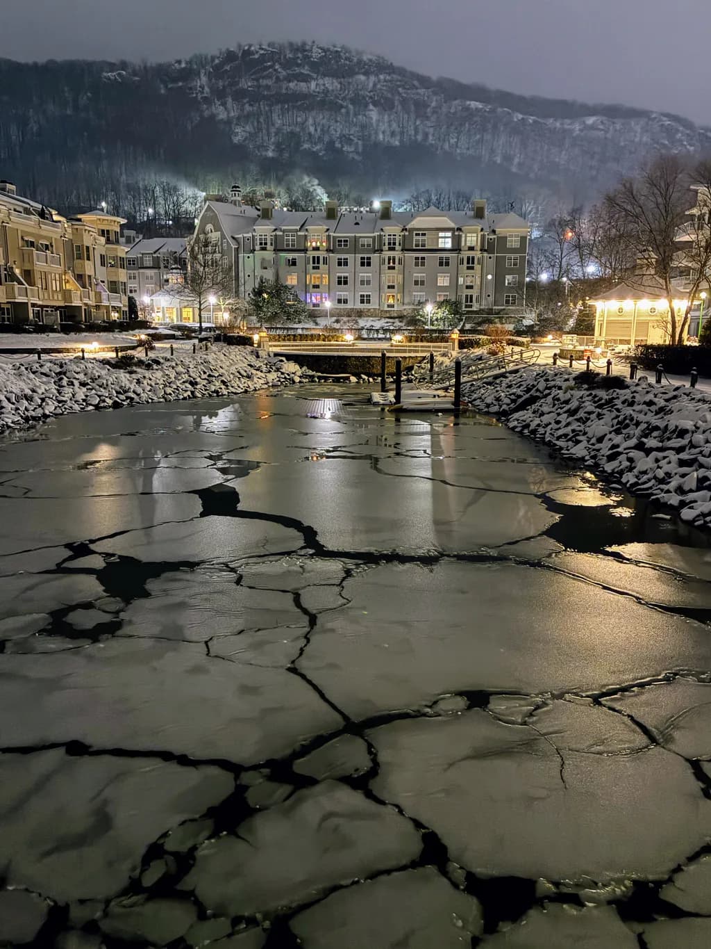 Frozen Harbor Night