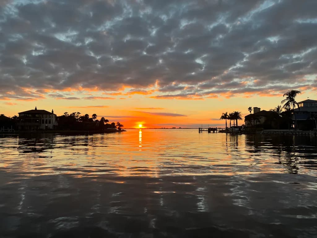 Sunset Over Waterway
