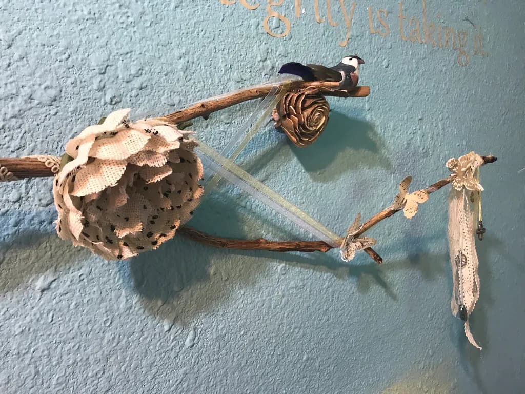 Whimsical Nature's Embrace: A Mixed Media Journey of Reclaimed Beauty