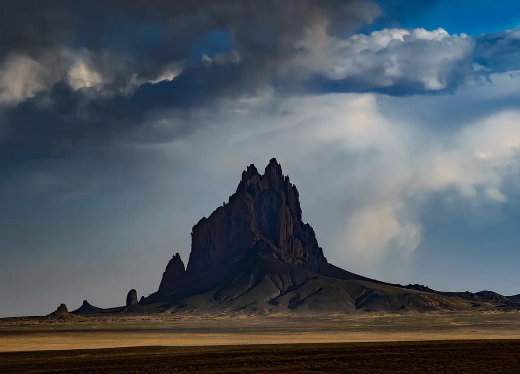 Shiprock in Rainlight
