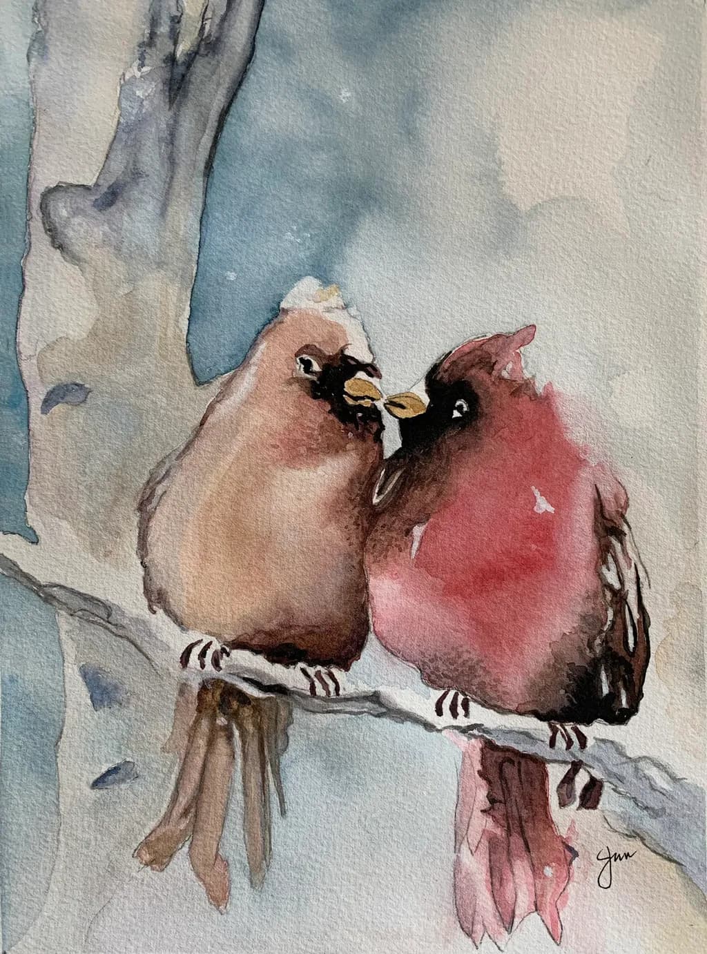 Whimsical Whispers: A Love Story Between Two Feathered Friends